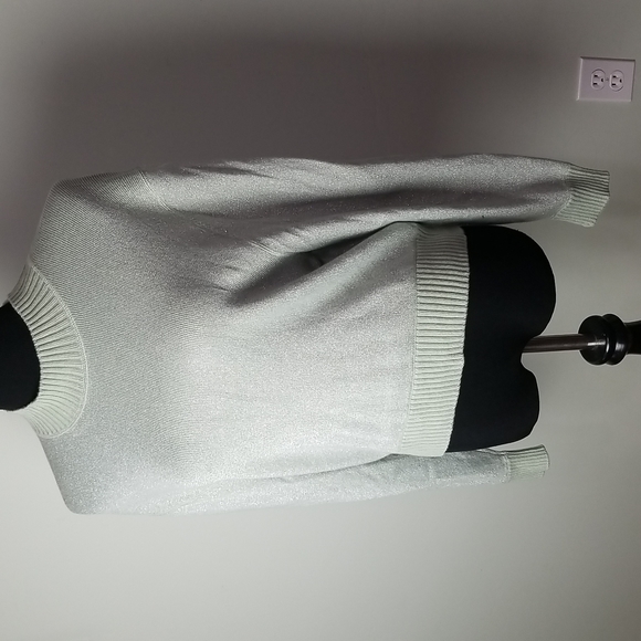 🎁 Free People pistachio green sparkle sweater - Picture 1 of 6